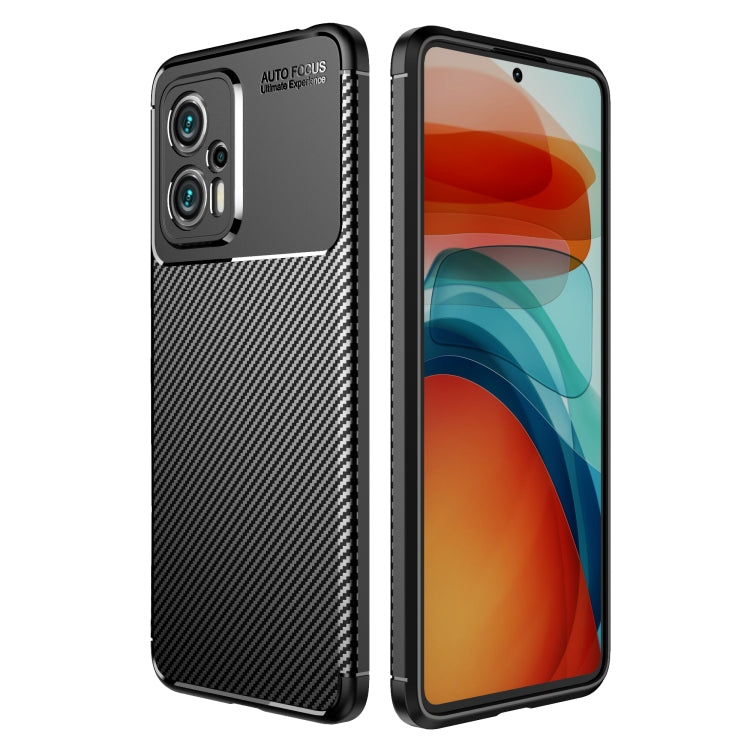 For Xiaomi Redmi Note 11T Pro Carbon Fiber Texture TPU Phone Case