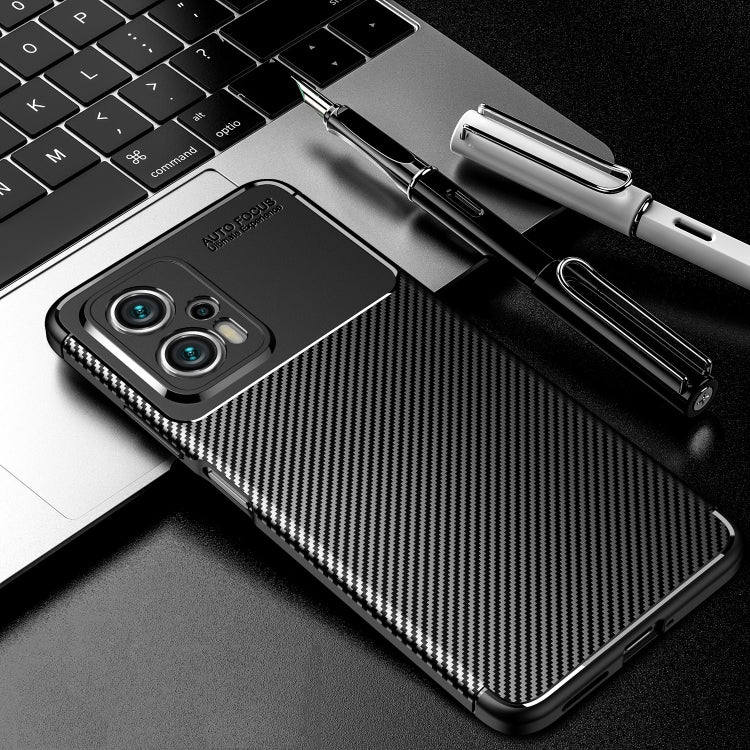 For Xiaomi Redmi Note 11T Pro Carbon Fiber Texture TPU Phone Case