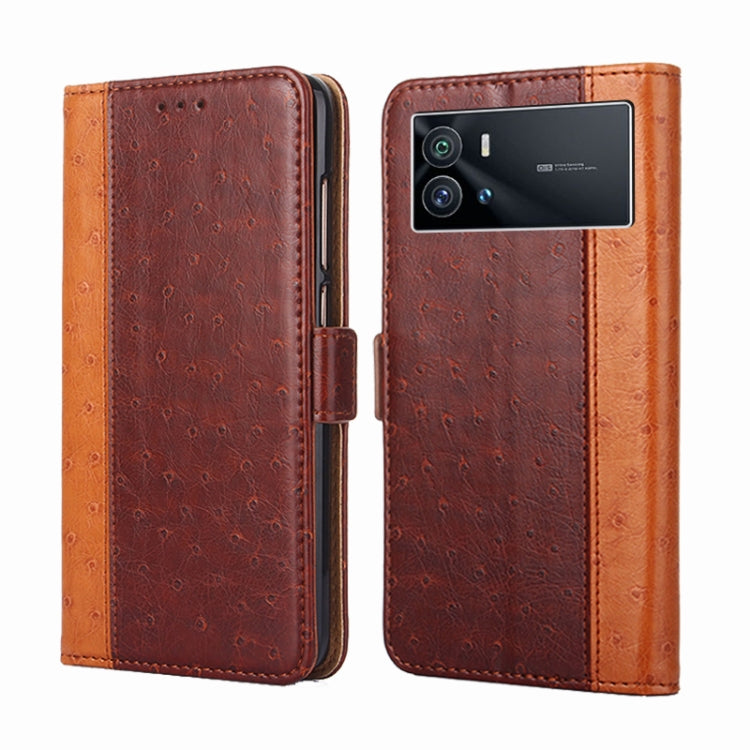 For vivo iQOO 9 5G Ostrich Texture Horizontal Flip Leather Case