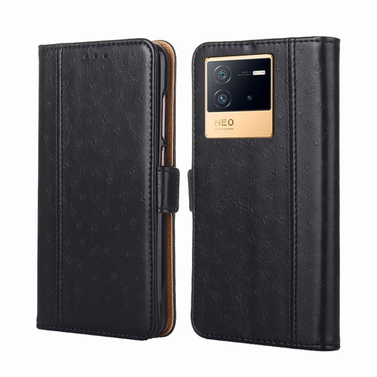 For vivo iQOO Neo 6 5G Ostrich Texture Horizontal Flip Leather Case