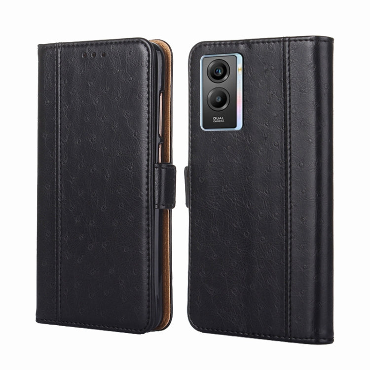 For vivo Y55s 5G Ostrich Texture Horizontal Flip Leather Case