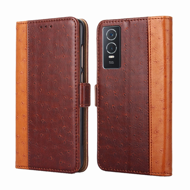 For vivo Y76s China / Y74s Ostrich Texture Horizontal Flip Leather Case