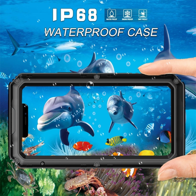 For iPhone 11 Pro Dustproof Shockproof Waterproof Silicone + Metal Protective Case