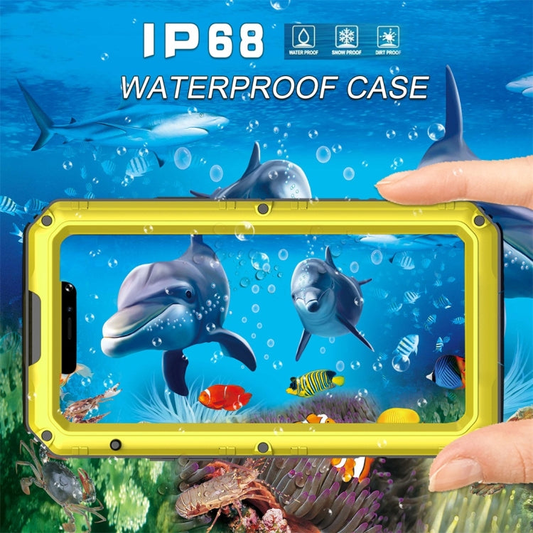 For iPhone 11 Pro Dustproof Shockproof Waterproof Silicone + Metal Protective Case