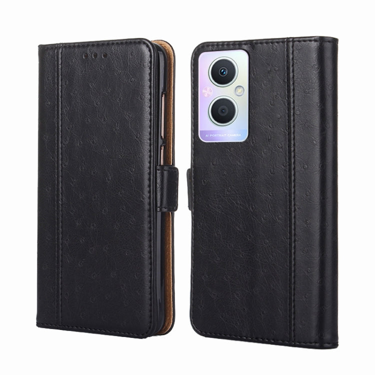 For OPPO A96 5G Ostrich Texture Flip Leather Case