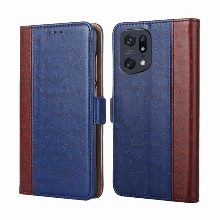 For OPPO Find X5 Pro Ostrich Texture Flip Leather Case
