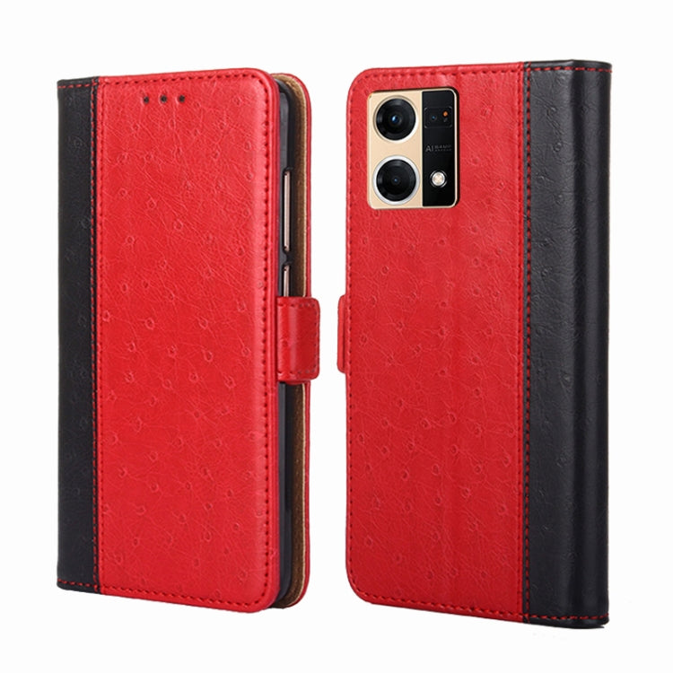 For OPPO Reno7 4G / F21 Pro 4G Ostrich Texture Flip Leather Case