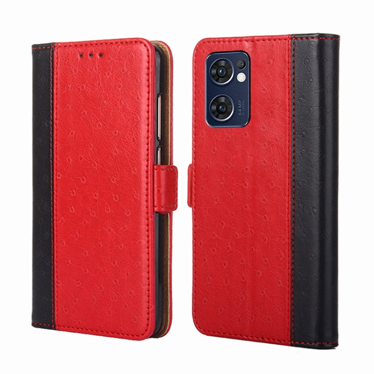 For OPPO Reno7 5G Global / Find X5 Lite Ostrich Texture Flip Leather Case
