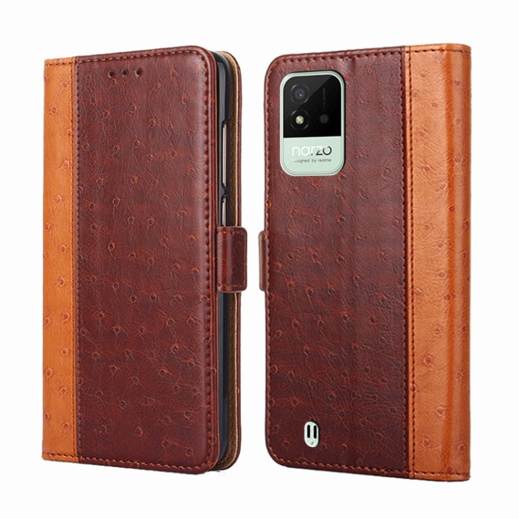 For OPPO Realme Narzo 50i Ostrich Texture Flip Leather Case