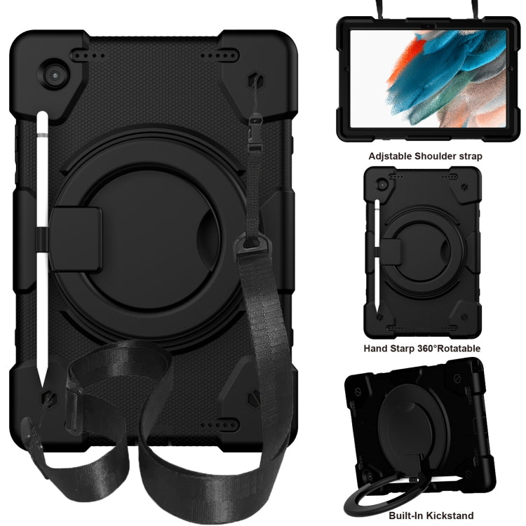 For Samsung Galaxy Tab A8 10.5 2021 Silicone + PC Full Body Protection Tablet Case With Holder & Strap