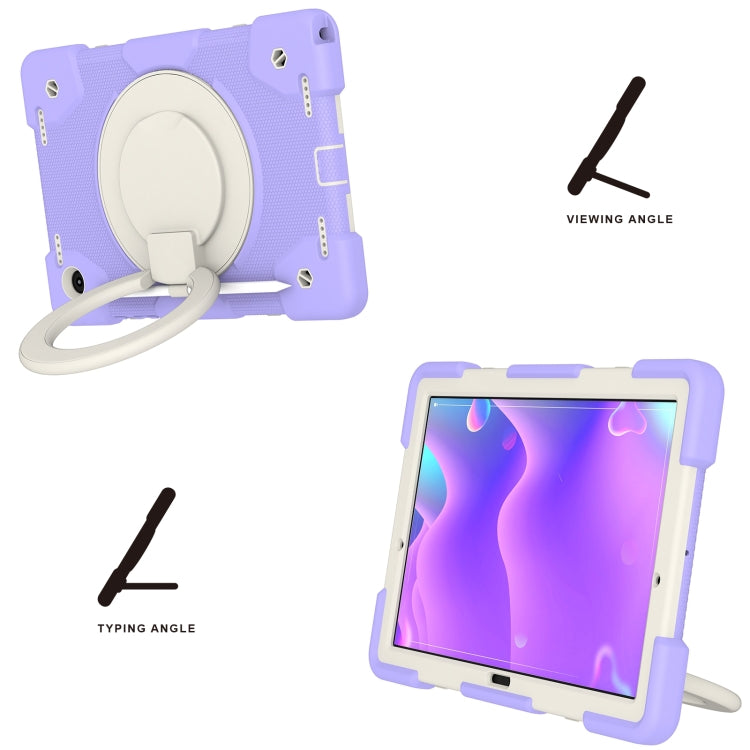 For Samsung Galaxy Tab A8 10.5 2021 Silicone + PC Full Body Protection Tablet Case With Holder & Strap