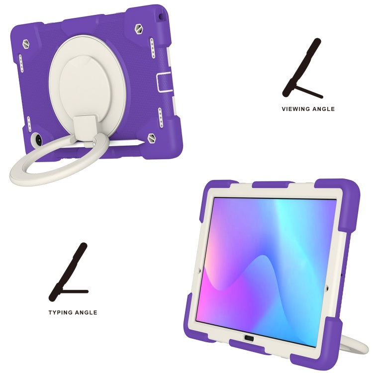 For Samsung Galaxy Tab A8 10.5 2021 Silicone + PC Full Body Protection Tablet Case With Holder & Strap