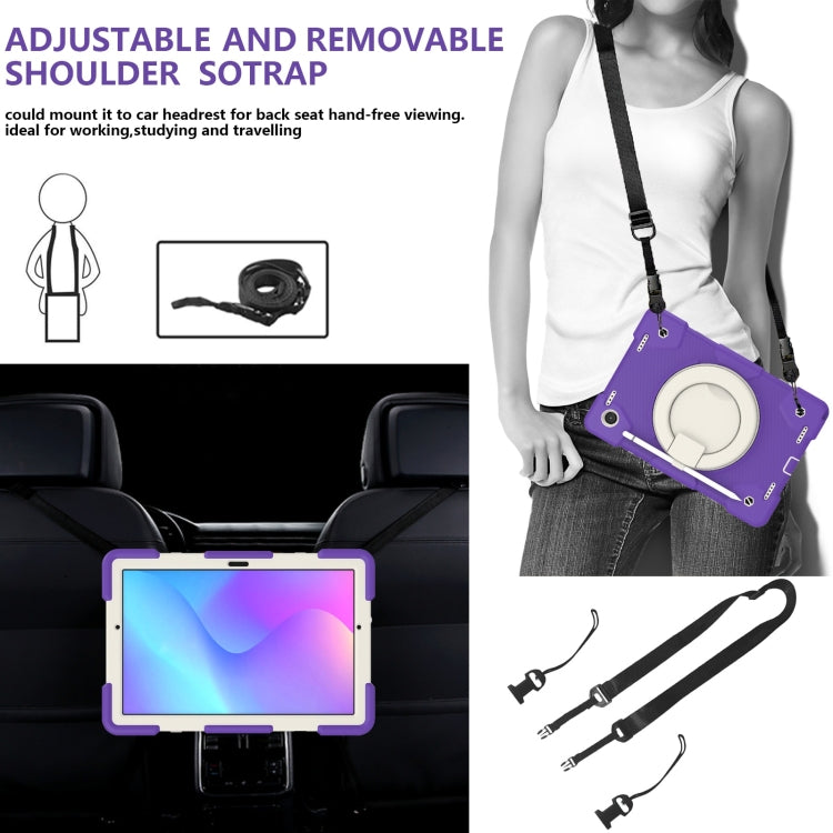 For Samsung Galaxy Tab A8 10.5 2021 Silicone + PC Full Body Protection Tablet Case With Holder & Strap