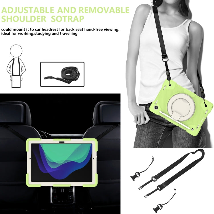 For Samsung Galaxy Tab A8 10.5 2021 Silicone + PC Full Body Protection Tablet Case With Holder & Strap