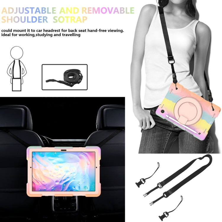 For Samsung Galaxy Tab A8 10.5 2021 Silicone + PC Full Body Protection Tablet Case With Holder & Strap