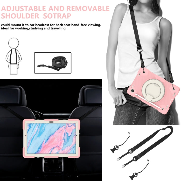 For Samsung Galaxy Tab A8 10.5 2021 Silicone + PC Full Body Protection Tablet Case With Holder & Strap