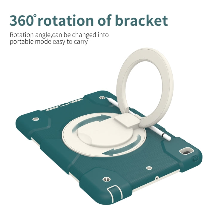 For iPad 10.2 2019/10.2 2020/10.2 2021 Silicone + PC Full Body Protection Tablet Case With Holder & Strap