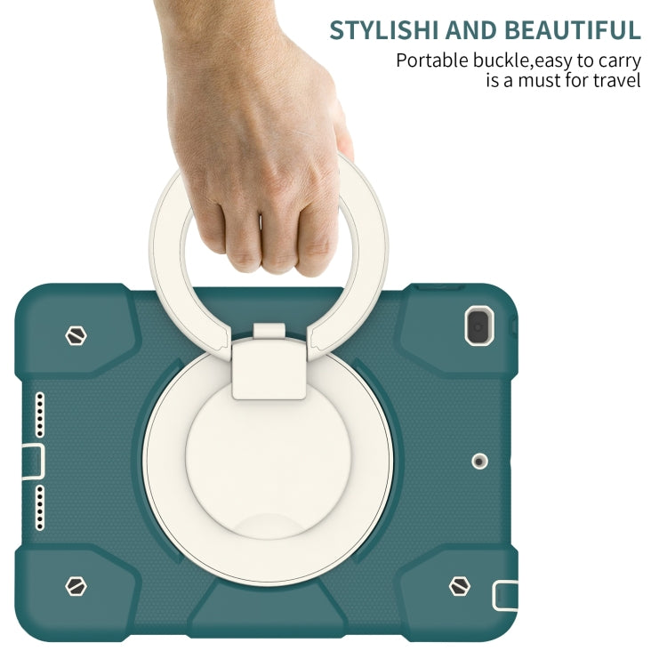 For iPad 10.2 2019/10.2 2020/10.2 2021 Silicone + PC Full Body Protection Tablet Case With Holder & Strap