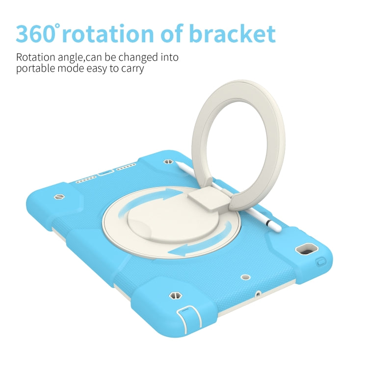 For iPad 10.2 2019/10.2 2020/10.2 2021 Silicone + PC Full Body Protection Tablet Case With Holder & Strap