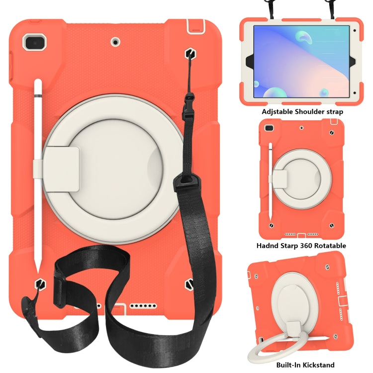 For iPad 10.2 2019/10.2 2020/10.2 2021 Silicone + PC Full Body Protection Tablet Case With Holder & Strap