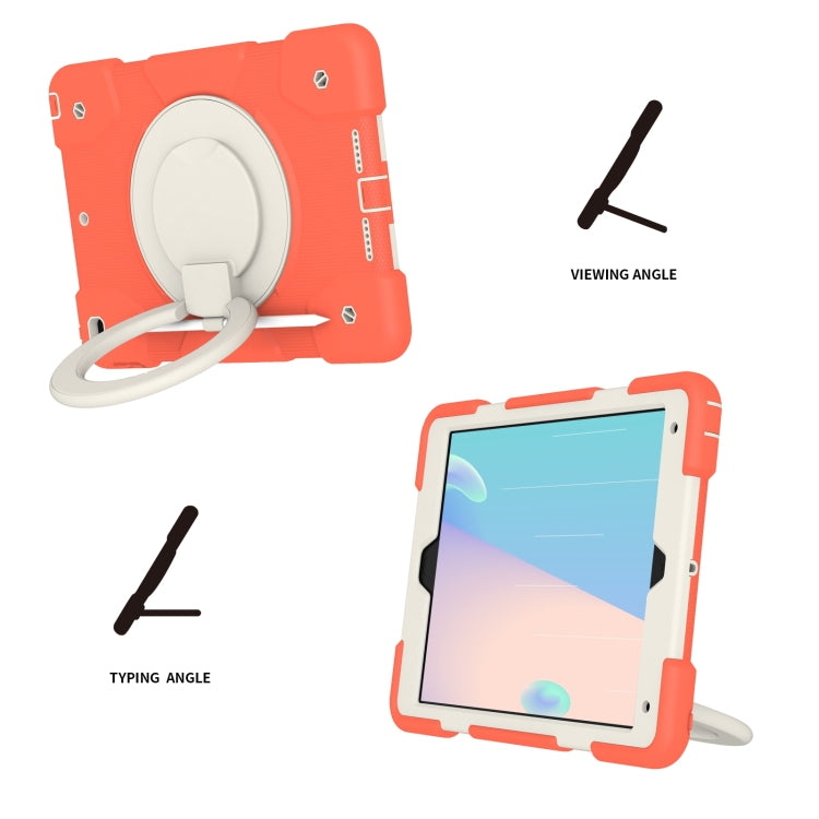 For iPad 10.2 2019/10.2 2020/10.2 2021 Silicone + PC Full Body Protection Tablet Case With Holder & Strap