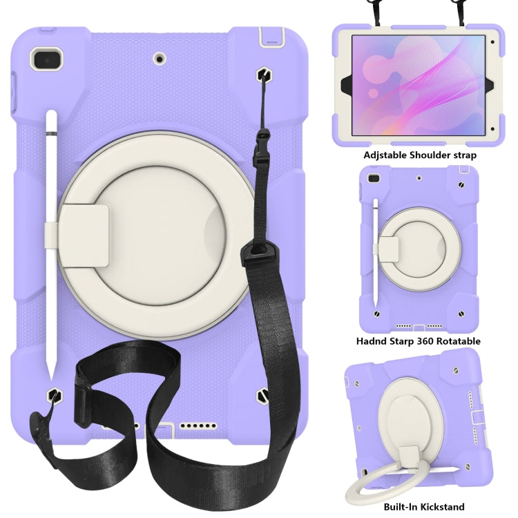 For iPad 10.2 2019/10.2 2020/10.2 2021 Silicone + PC Full Body Protection Tablet Case With Holder & Strap