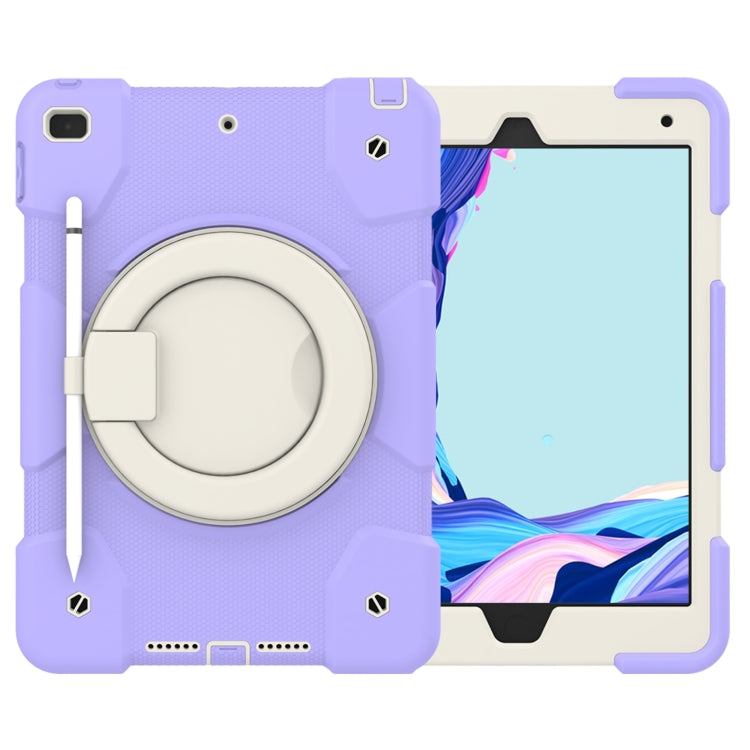 For iPad 10.2 2019/10.2 2020/10.2 2021 Silicone + PC Full Body Protection Tablet Case With Holder & Strap