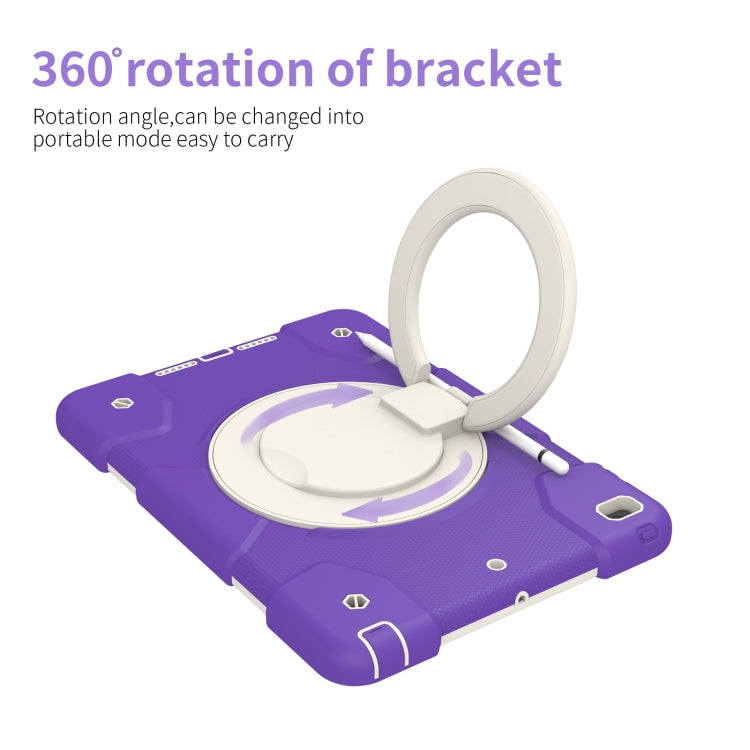 For iPad 10.2 2019/10.2 2020/10.2 2021 Silicone + PC Full Body Protection Tablet Case With Holder & Strap