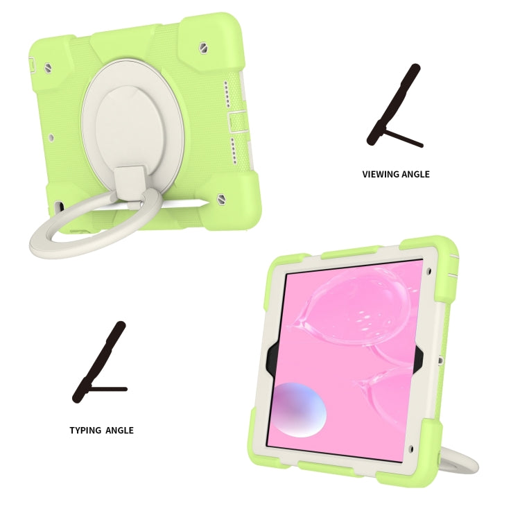 For iPad 10.2 2019/10.2 2020/10.2 2021 Silicone + PC Full Body Protection Tablet Case With Holder & Strap