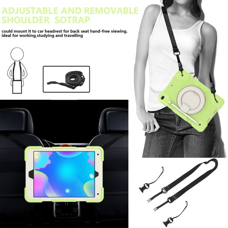 For iPad 10.2 2019/10.2 2020/10.2 2021 Silicone + PC Full Body Protection Tablet Case With Holder & Strap