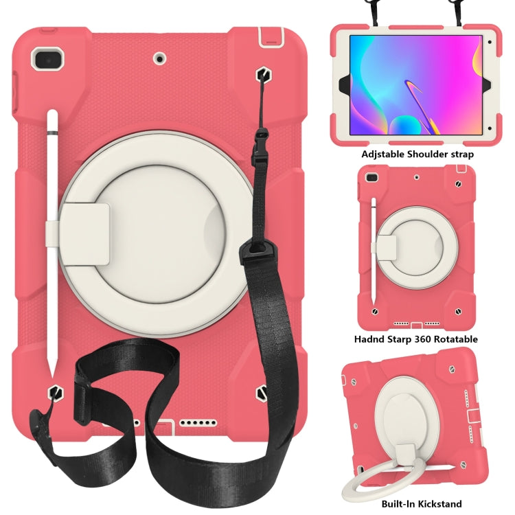 For iPad 10.2 2019/10.2 2020/10.2 2021 Silicone + PC Full Body Protection Tablet Case With Holder & Strap