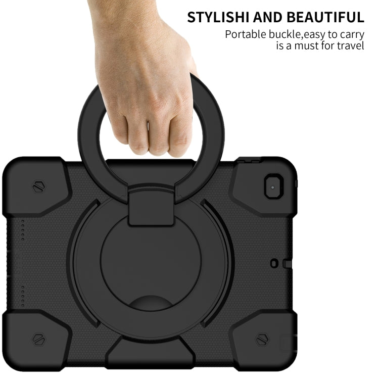 For iPad 9.7 2018 Silicone + PC Full Body Protection Tablet Case With Holder & Strap