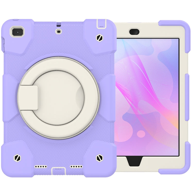 For iPad 9.7 2018 Silicone + PC Full Body Protection Tablet Case With Holder & Strap