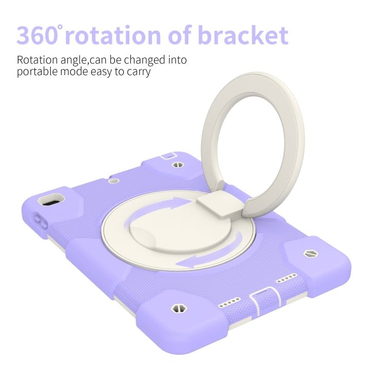 For iPad 9.7 2018 Silicone + PC Full Body Protection Tablet Case With Holder & Strap