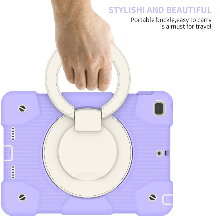 For iPad 9.7 2018 Silicone + PC Full Body Protection Tablet Case With Holder & Strap