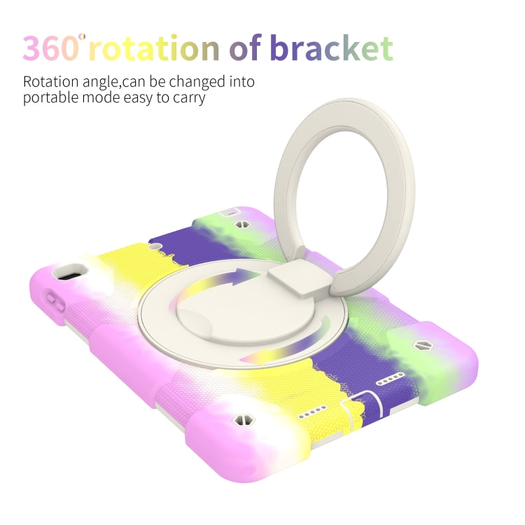 For iPad 9.7 2018 Silicone + PC Full Body Protection Tablet Case With Holder & Strap