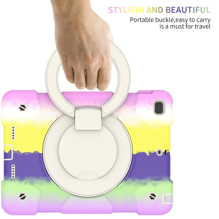 For iPad 9.7 2018 Silicone + PC Full Body Protection Tablet Case With Holder & Strap