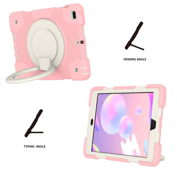 For iPad 9.7 2018 Silicone + PC Full Body Protection Tablet Case With Holder & Strap