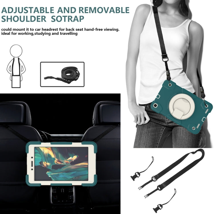 For Samsung Galaxy Tab A 8.0 2019 Silicone + PC Full Body Protection Tablet Case With Holder & Strap