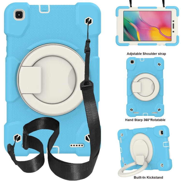 For Samsung Galaxy Tab A 8.0 2019 Silicone + PC Full Body Protection Tablet Case With Holder & Strap