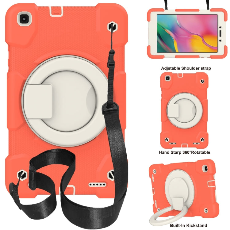 For Samsung Galaxy Tab A 8.0 2019 Silicone + PC Full Body Protection Tablet Case With Holder & Strap
