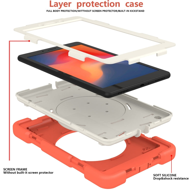For Samsung Galaxy Tab A 8.0 2019 Silicone + PC Full Body Protection Tablet Case With Holder & Strap