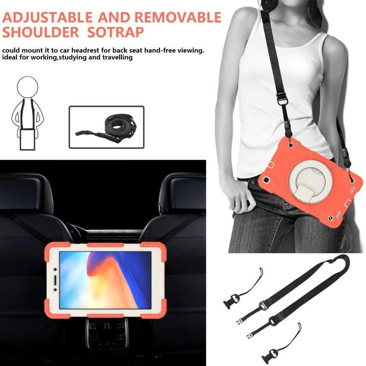 For Samsung Galaxy Tab A 8.0 2019 Silicone + PC Full Body Protection Tablet Case With Holder & Strap