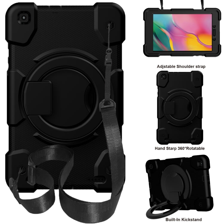 For Samsung Galaxy Tab A 8.0 2019 Silicone + PC Full Body Protection Tablet Case With Holder & Strap