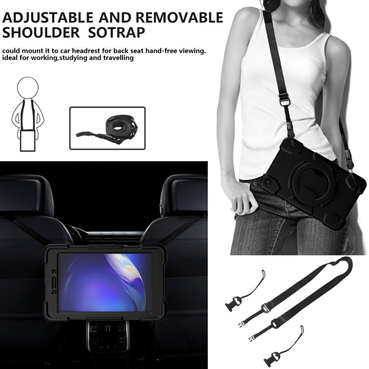 For Samsung Galaxy Tab A 8.0 2019 Silicone + PC Full Body Protection Tablet Case With Holder & Strap