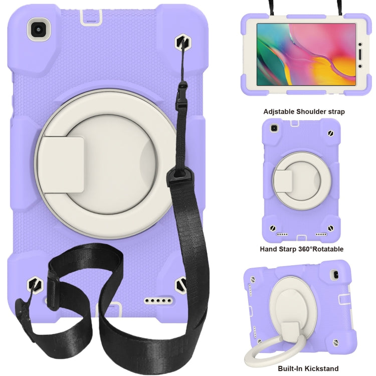 For Samsung Galaxy Tab A 8.0 2019 Silicone + PC Full Body Protection Tablet Case With Holder & Strap
