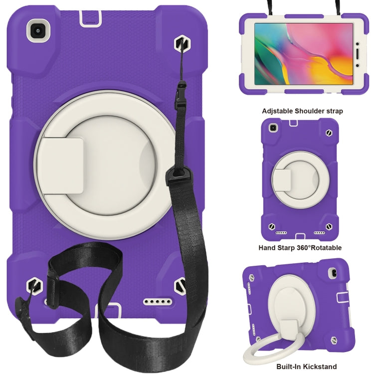 For Samsung Galaxy Tab A 8.0 2019 Silicone + PC Full Body Protection Tablet Case With Holder & Strap