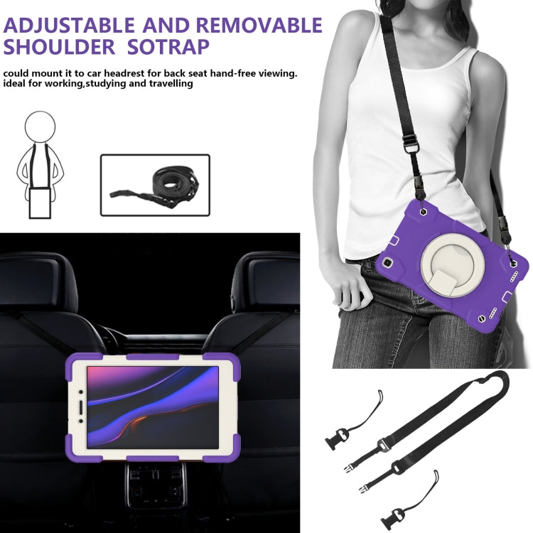 For Samsung Galaxy Tab A 8.0 2019 Silicone + PC Full Body Protection Tablet Case With Holder & Strap