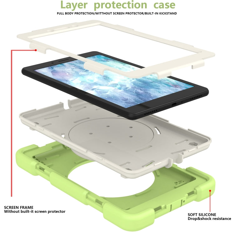 For Samsung Galaxy Tab A 8.0 2019 Silicone + PC Full Body Protection Tablet Case With Holder & Strap