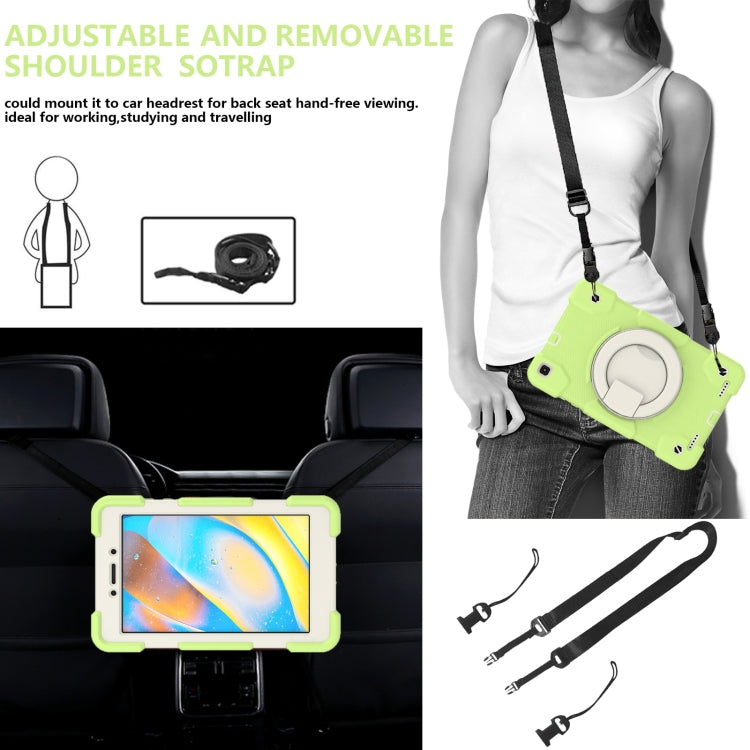 For Samsung Galaxy Tab A 8.0 2019 Silicone + PC Full Body Protection Tablet Case With Holder & Strap